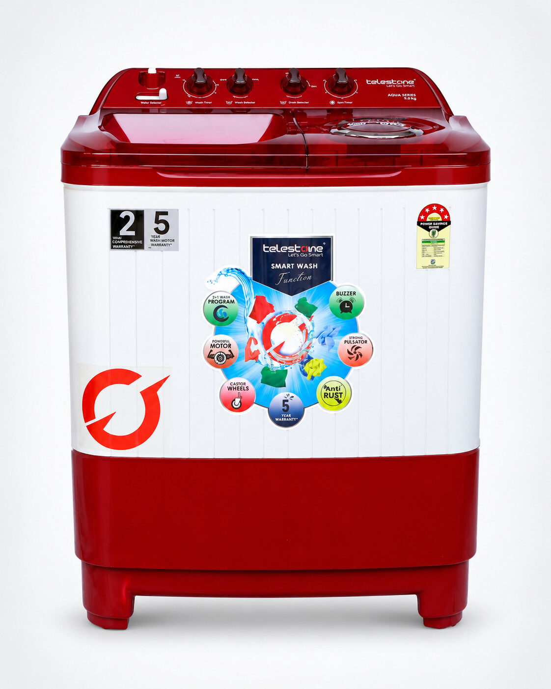 Aqua 9.0 kg Semi-Automatic Washing Machine — Air Dry — view 2